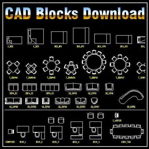 Autocad Bibliothek Interior Design Zeichnungen