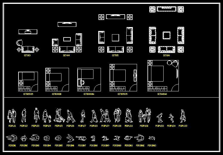 Architektur Drawings Autocad Blocke Interior