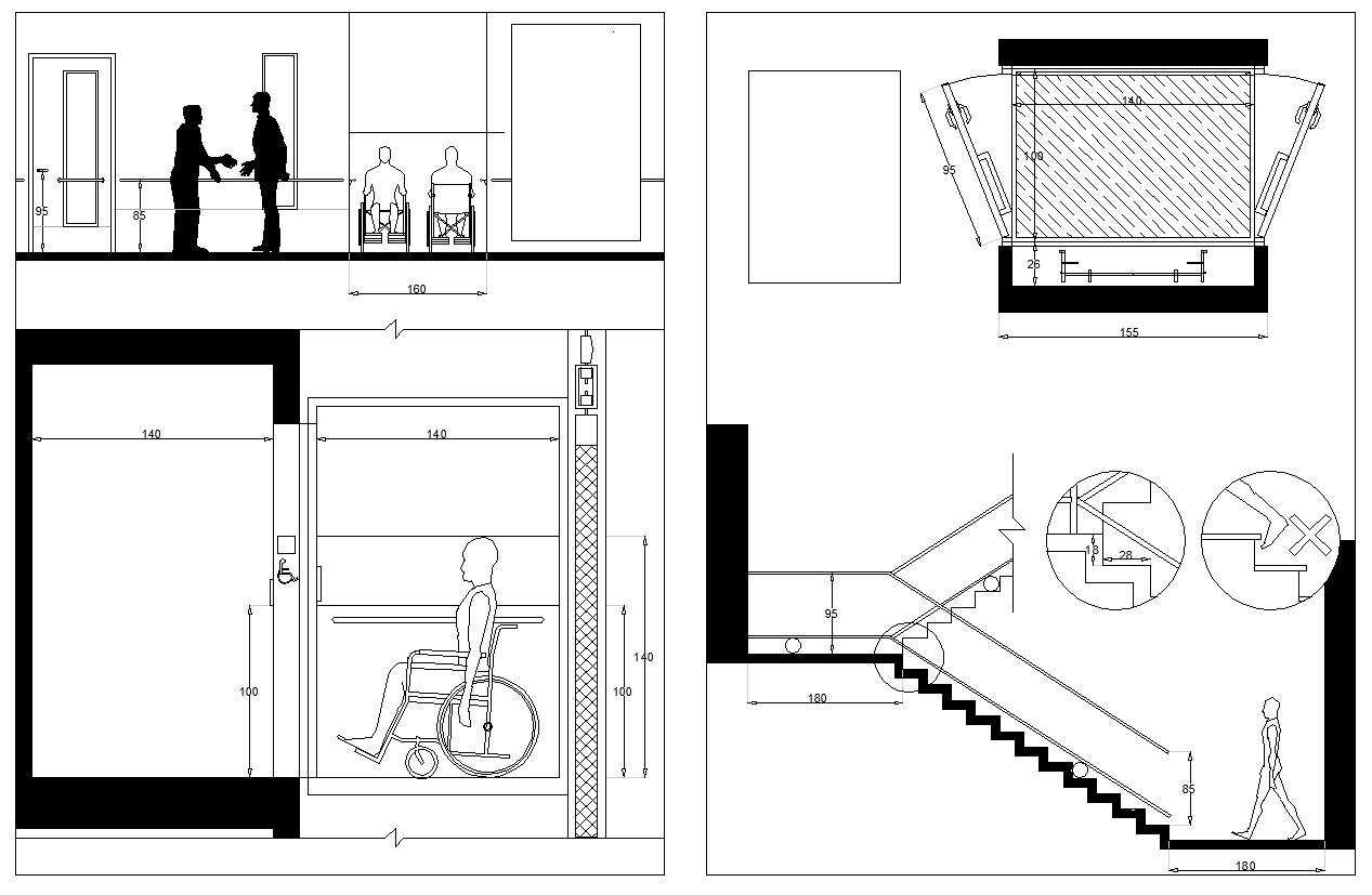 Accessibility facilities,blocks,details,design
