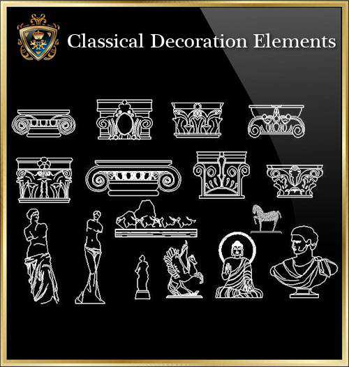 ★【Classical Decoration Elements 01】Luxury home, Luxury Villas, Luxury Palace, Architecture Ornamental Parts, Decorative Inserts & Accessories, Handrail & Stairway Parts, Outdoor House Accessories, Euro Architectural Components, Arcade