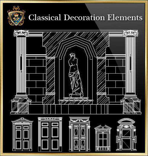★【Classical Decoration Elements 03】Luxury home, Luxury Villas, Luxury Palace, Architecture Ornamental Parts, Decorative Inserts & Accessories, Handrail & Stairway Parts, Outdoor House Accessories, Euro Architectural Components, Arcade