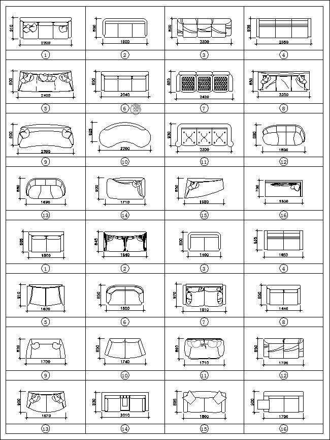 Best sofa blocks and elevation