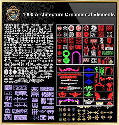 iOver 1000 Architecture Ornamental Elementsj