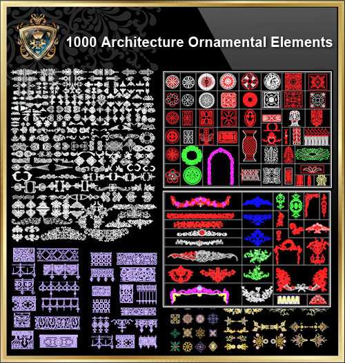 ”iOver 1000 Architecture Ornamental Elements”j