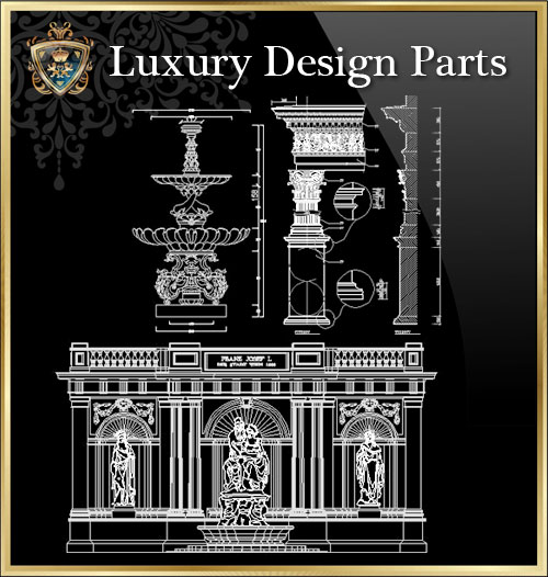 ★【Luxury Design Parts 2】Download Luxury Architectural Design CAD Drawings--Over 20000+ High quality CAD Blocks and Drawings Download!