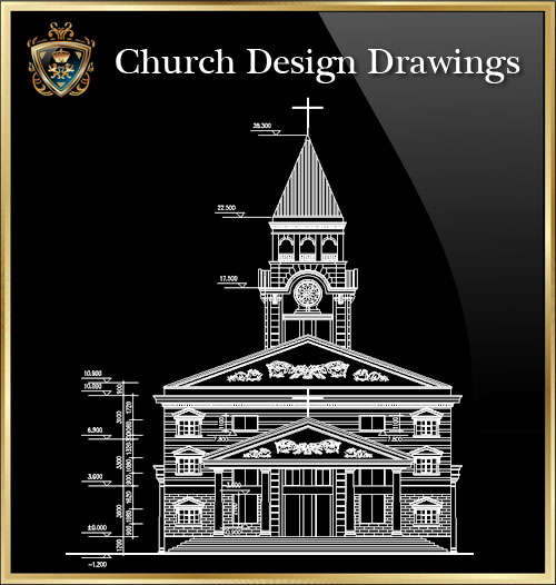 ★【Church Design 2】Download Luxury Architectural Design CAD Drawings--Over 20000+ High quality CAD Blocks and Drawings Download!