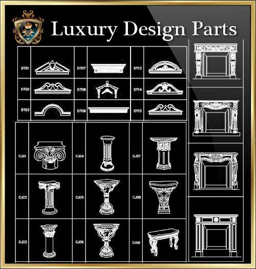 ★【Luxury Design Parts 6】Download Luxury Architectural Design CAD Drawings--Over 20000+ High quality CAD Blocks and Drawings Download!