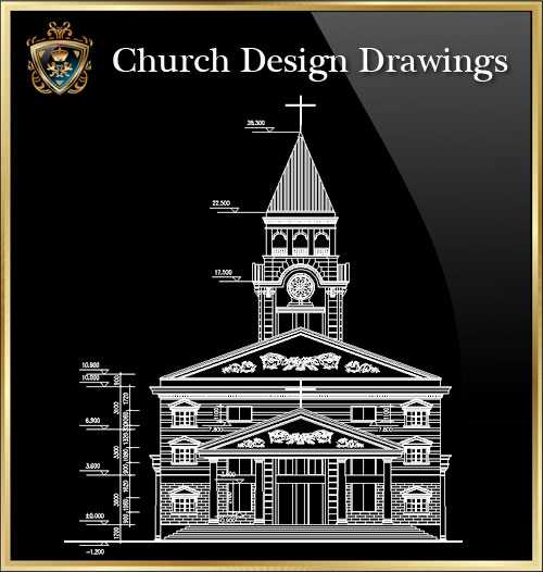 ★【Church Design 2】Download Luxury Architectural Design CAD Drawings--Over 20000+ High quality CAD Blocks and Drawings Download!