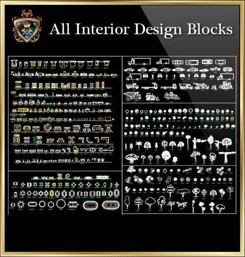 ★【All Interior Design Blocks 7】Download Luxury Architectural Design CAD Drawings--Over 20000+ High quality CAD Blocks and Drawings Download!