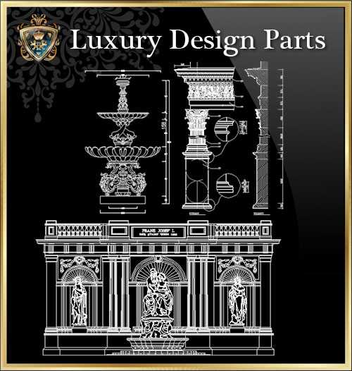 ★【Luxury Design Parts 2】Download Luxury Architectural Design CAD Drawings--Over 20000+ High quality CAD Blocks and Drawings Download!
