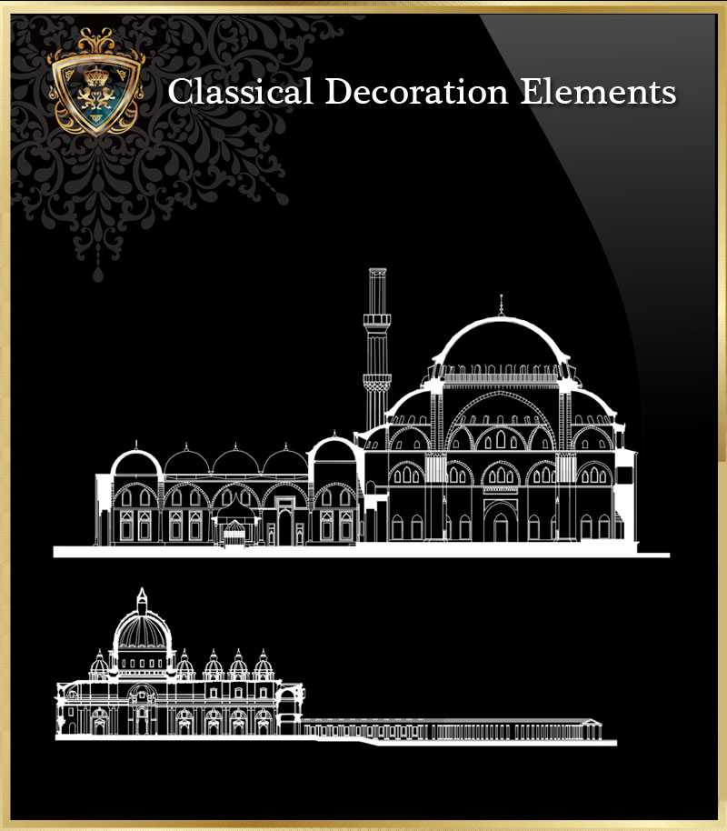 ★【Classical Decoration Elements 20】Download Luxury Architectural Design CAD Drawings--Over 20000+ High quality CAD Blocks and Drawings Download!