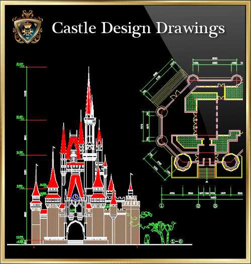 ★【Castle Design 2】Download Luxury Architectural Design CAD Drawings--Over 20000+ High quality CAD Blocks and Drawings Download!