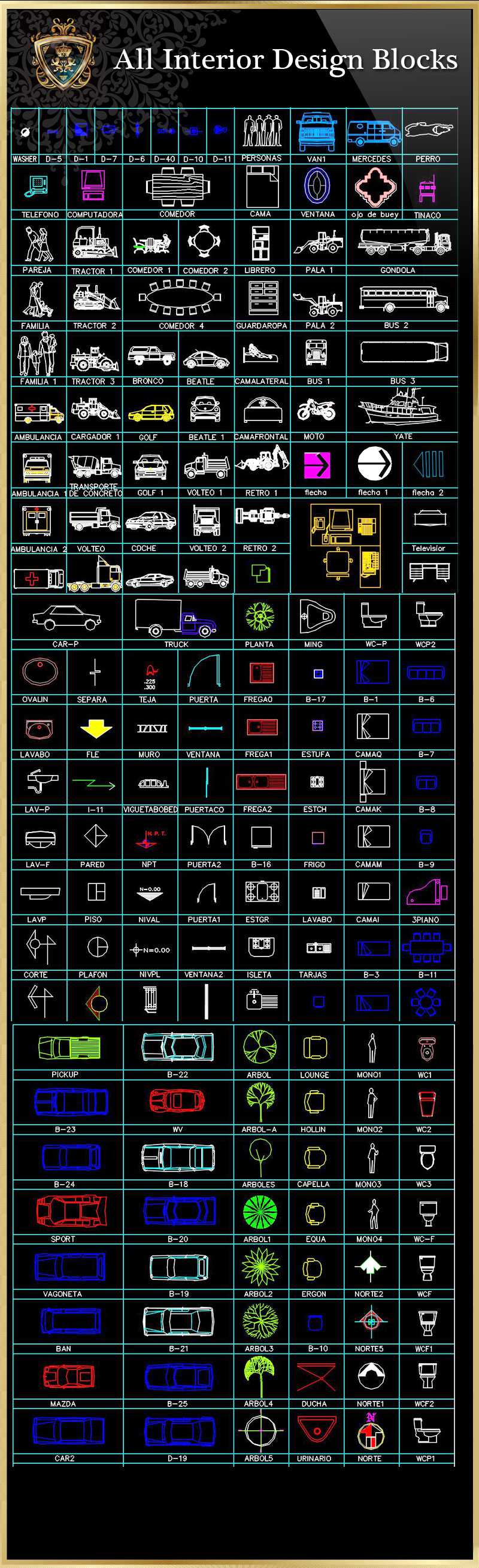 ★【All Interior Design Blocks 3】Download Luxury Architectural Design CAD Drawings--Over 20000+ High quality CAD Blocks and Drawings Download!