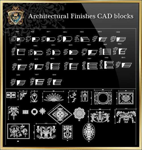 ★【Architectural Finishes CAD blocks】Download Luxury Architectural Design CAD Drawings--Over 20000+ High quality CAD Blocks and Drawings Download!
