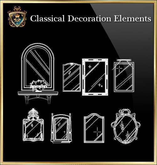 ★【Classical Decoration Elements 05】Download Luxury Architectural Design CAD Drawings--Over 20000+ High quality CAD Blocks and Drawings Download!