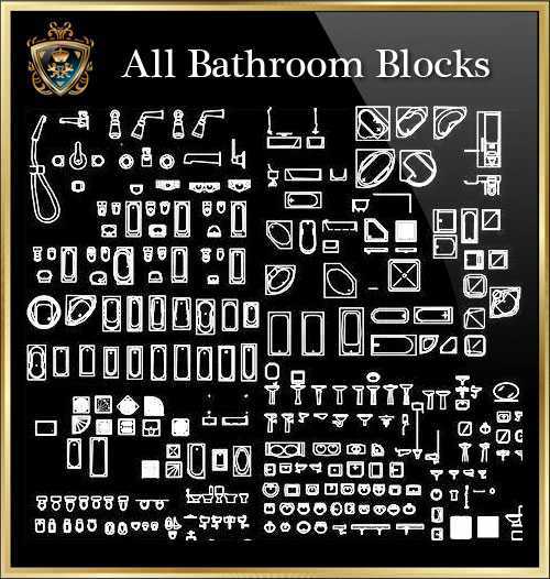 ★【All Bathroom Blocks】Download Luxury Architectural Design CAD Drawings--Over 20000+ High quality CAD Blocks and Drawings Download!