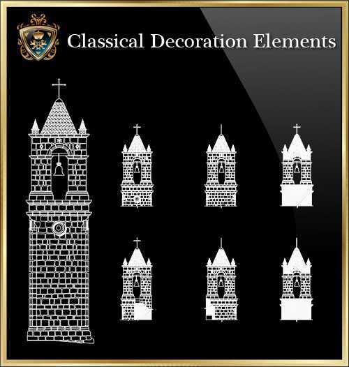 ★【Classical Decoration Elements 21】Download Luxury Architectural Design CAD Drawings--Over 20000+ High quality CAD Blocks and Drawings Download!