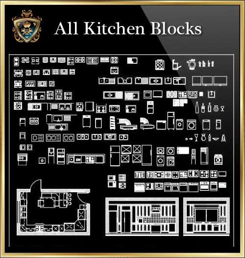 ★【All Kitchen Blocks】Download Luxury Architectural Design CAD Drawings--Over 20000+ High quality CAD Blocks and Drawings Download!