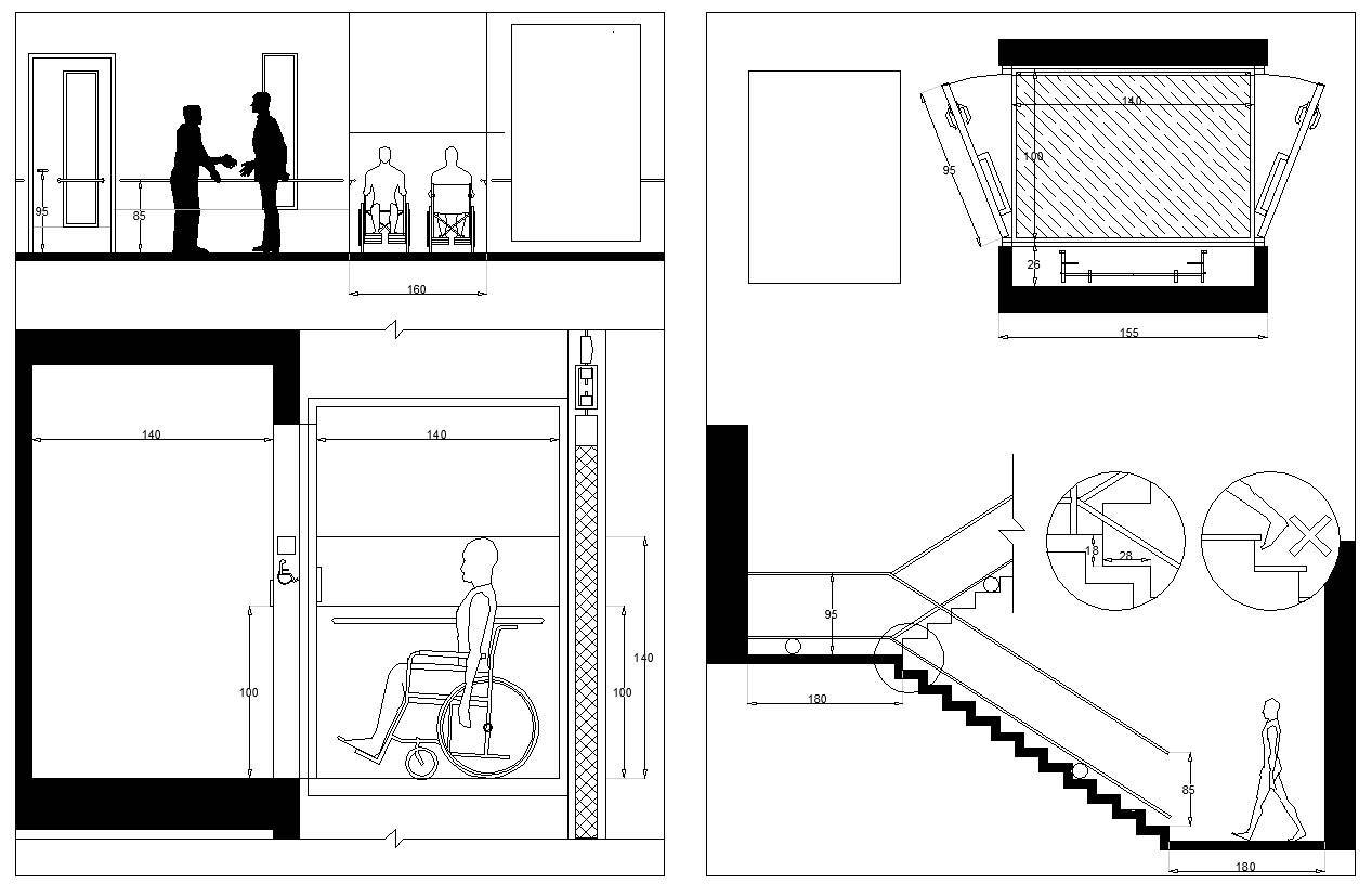 Accessibility facilities,blocks,details,design