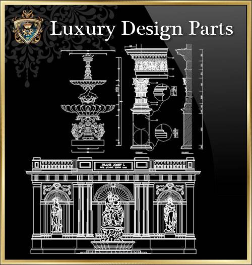 ★【Luxury Design Parts 2】Luxury home, Luxury Villas, Luxury Palace, Architecture Ornamental Parts, Decorative Inserts & Accessories, Handrail & Stairway Parts, Outdoor House Accessories, Euro Architectural Components, Arcade
