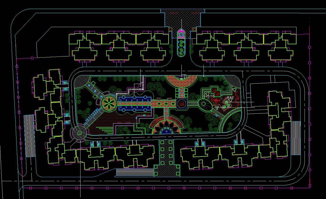 High-quality Residential Landscape Design Drawings download - Landscape Planning/Urban Design/Urban Graphics