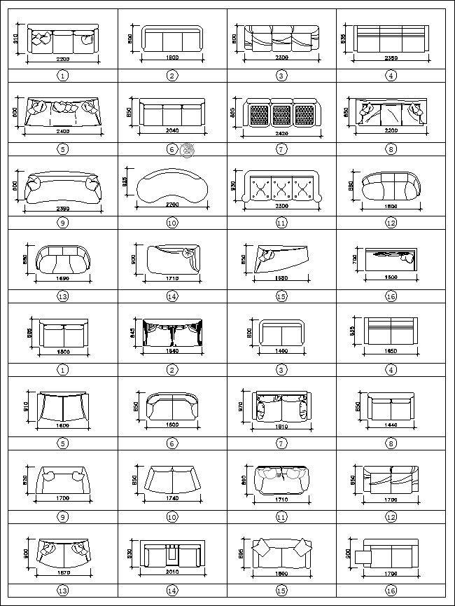 Best sofa blocks and elevation
