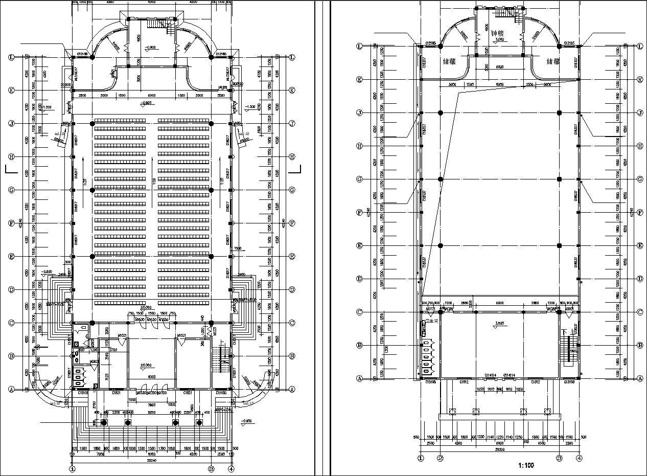 Church plan,elevation,details drawings 