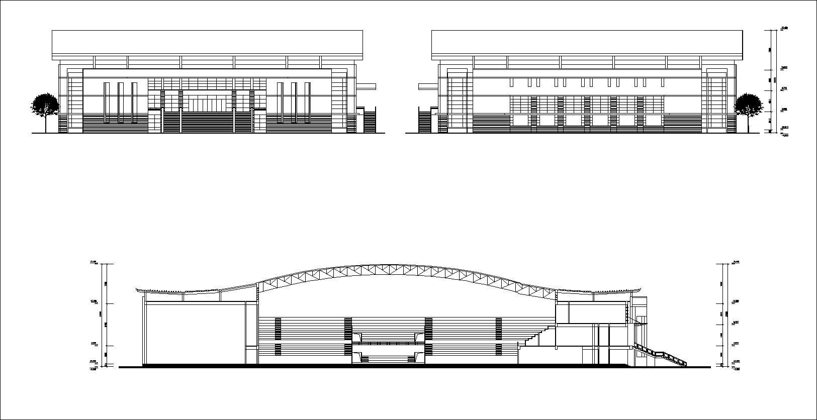 ★【Stadium Design Drawings】 Stadium Floor Plans and Drawings-Elevations, Design  concept, and Details