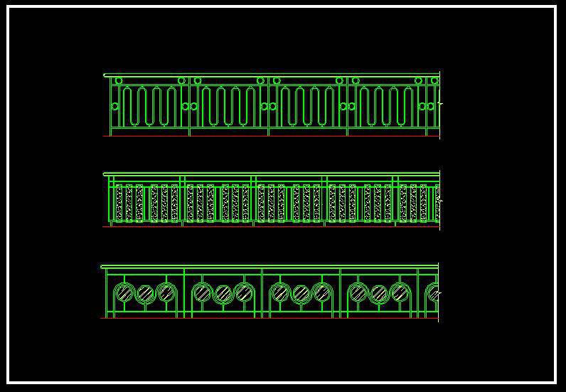 Wrought iron railing fence 