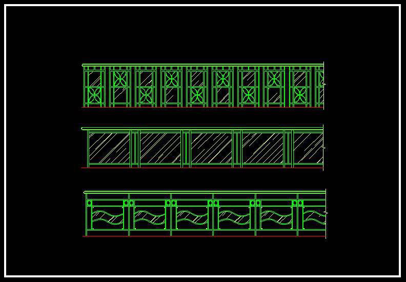 Wrought iron railing fence 