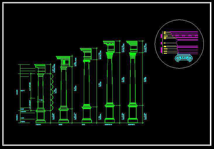 Decorative Elements,Carried of viceroys,Outdoor Decoration,Columns,CAD blocks for outdoor living design projects